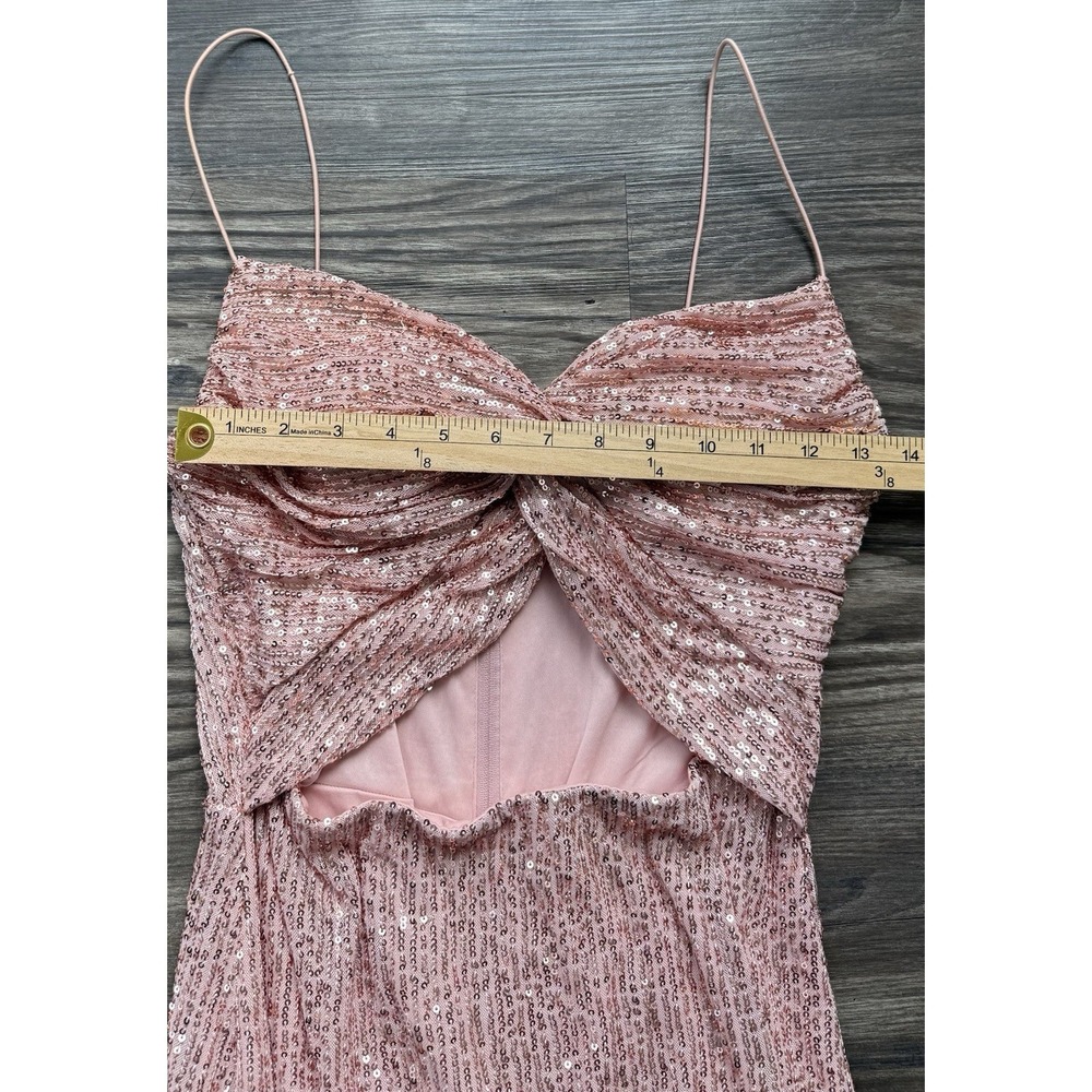 Prom Dress Gown Sparkle Slit Maxi Glam Old Money Fairycore Coquette Angelcore M - Picture 4 of 8